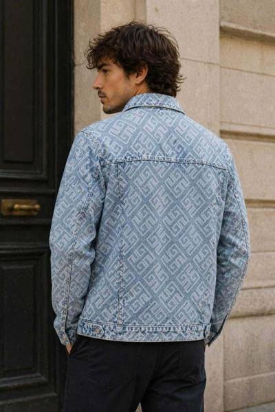 Giacca di jeans fantasia blu JERONE