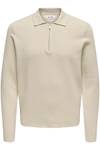 Cooper maglia con mezza zip beige ONLY&SONS