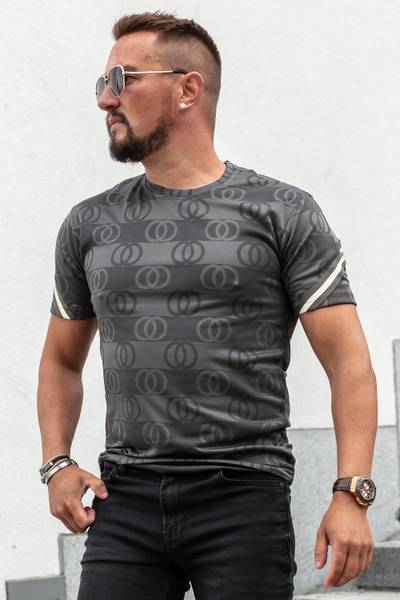 Dax Printed Gray T-Shirt JERONE Dax Printed Gray T-Shirt JERONE