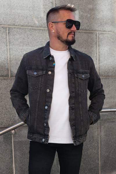 Giacca di jeans nera washed JACK&JONES Giacca di jeans nera washed JACK&JONES