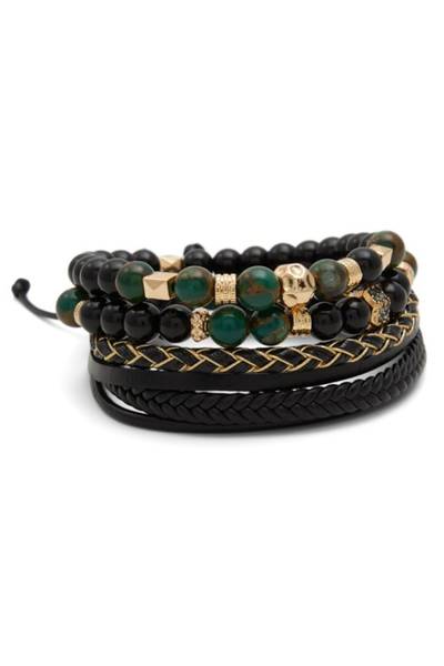 Bracciale multipezzo da uomo verde scuro ALDO Bracciale multipezzo da uomo verde scuro ALDO