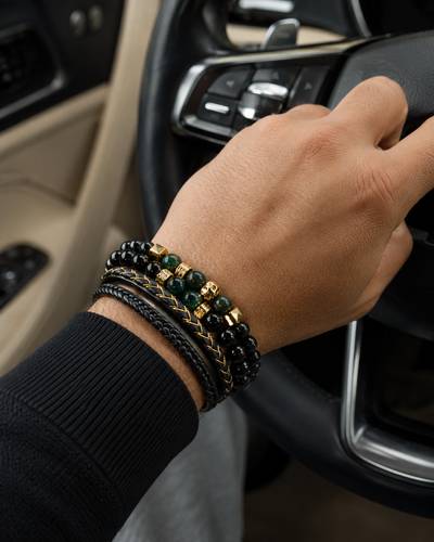Bracciale multipezzo da uomo verde scuro ALDO Bracciale multipezzo da uomo verde scuro ALDO