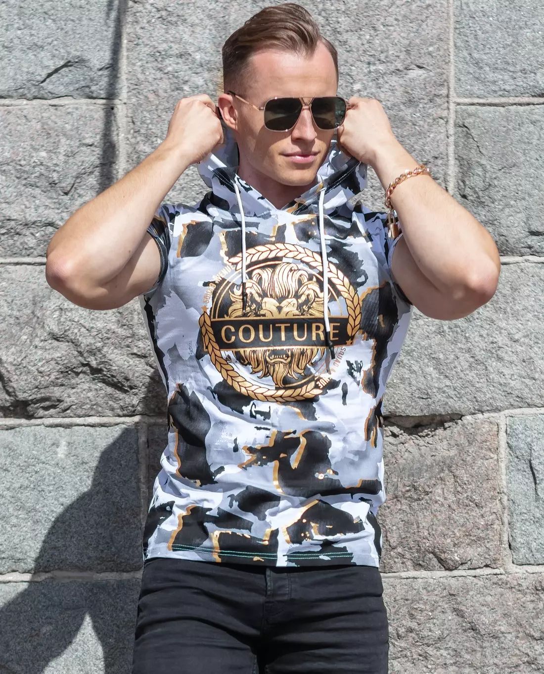 Couture Hooded T-Shirt Camo Jerone